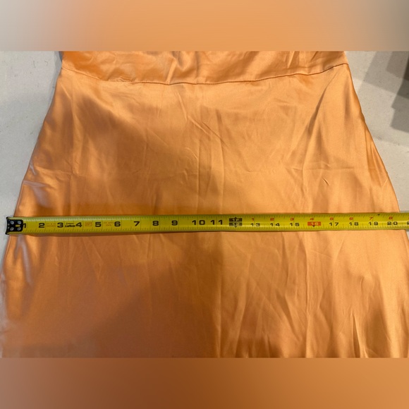 NWT Hello Molly Peach Satin Maxi Dress - Picture 8 of 10